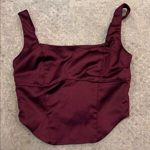 A&F Satin Corset Top Size Medium